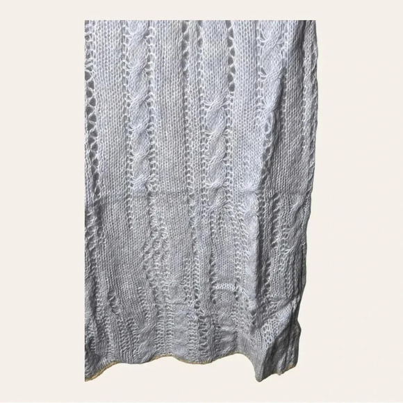 0438. Free PEOPLE SUGAR CLOUD COMBO SWEATER DRESS KNITTED TURTLE NECK MAXI LEN. - Picture 10 of 16